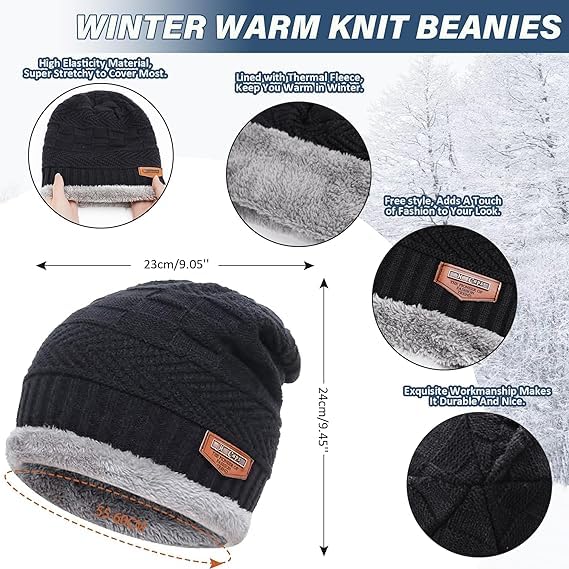 Men's Woolen Cap Set