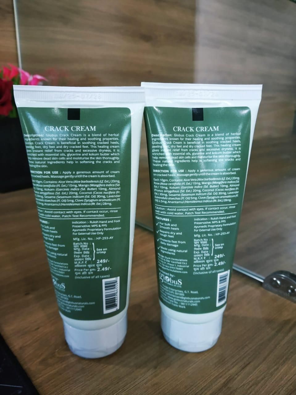 Globus Naturals Crack Cream (Pack of 2 × 100 gm – Total 200 gm)